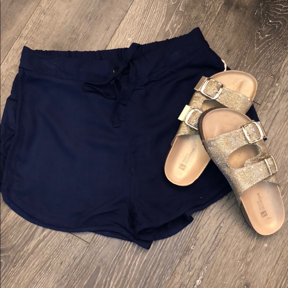 Navy knit shorts. Target